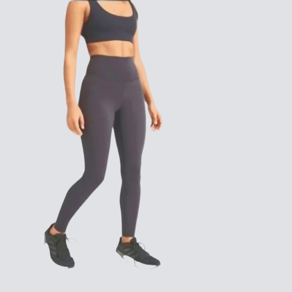 Everlane Perform Gray High Rise Ankle Leggings Sustainable Active Leggings - Picture 4 of 12